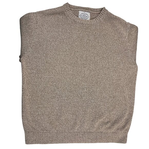 St Johns Bay Sweater Crew Neck Long Sleeve Beige Marled Cotton Pullover Size XL - Picture 2 of 14